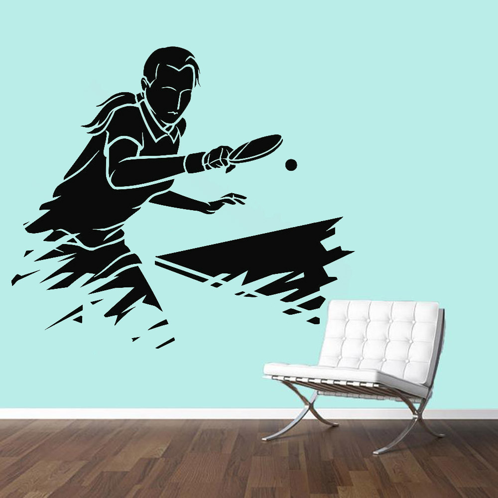 Table Tennis Live - Ping Pong spor duvar Sticker egzersiz