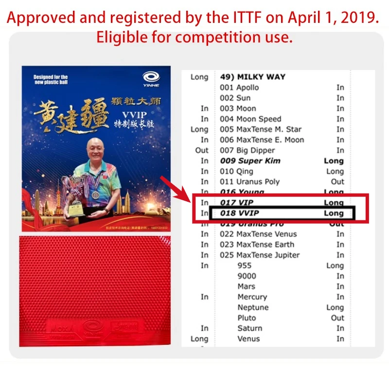 YINHE VVIP Maste Uzun Tırmıklı - Table Tennis Venue incelemesi ve fiyatı